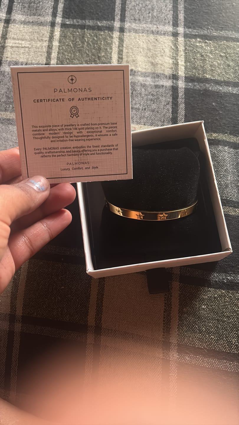 Customer photo review of Golden Line of Light Kada