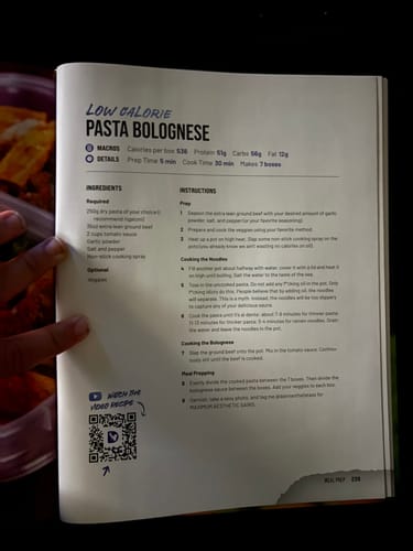 Customer photo review of THE COOKBOOK