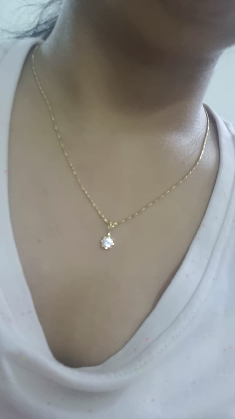 Customer photo review of Royal Solitaire Necklace