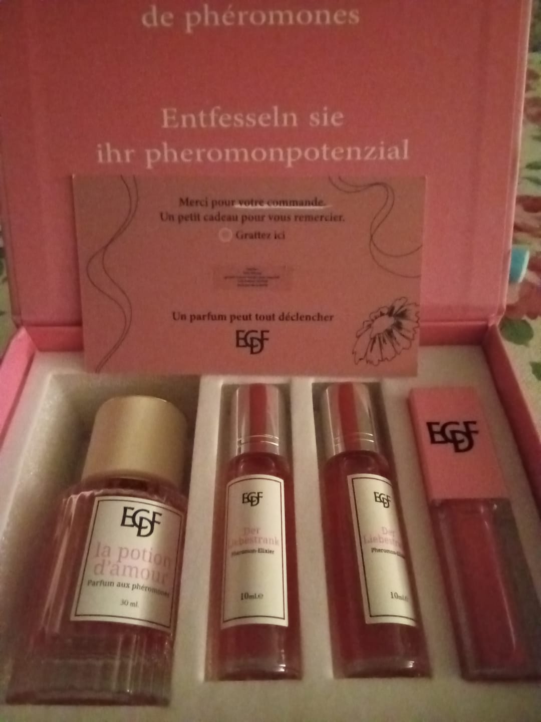 Customer photo review of Coffret aux phéromones