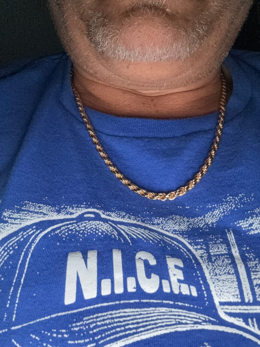 Customer photo review of 14K 5MM GOLD VERMEIL ROPE CHAIN DC