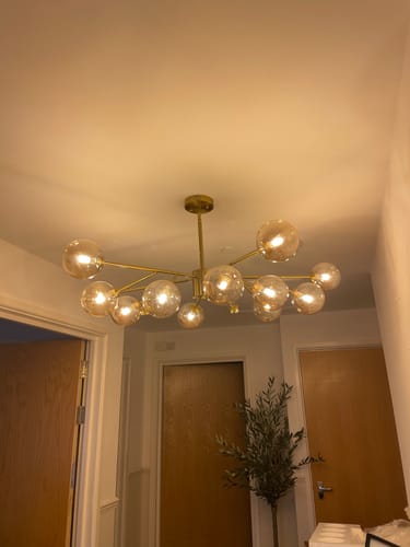 Customer photo review of 15-Light Sputnik Modern Sphere Chandelier