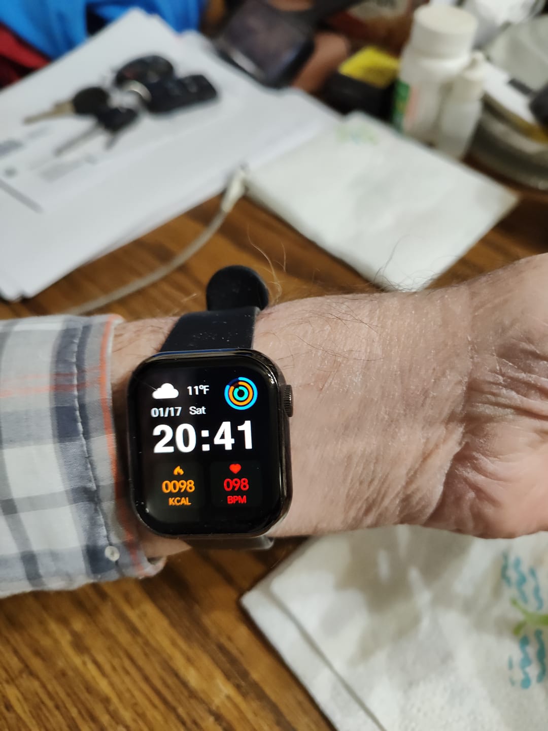 Customer photo review of Bearscome Blood Sugar Blood Pressure Blood oxygen Sleep Monitoring Waterproof Smartwatch