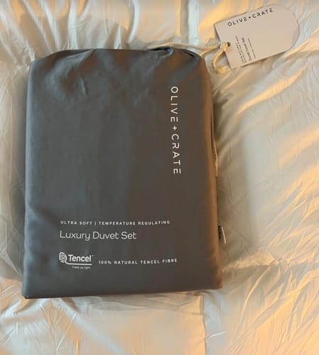 Customer photo review of TENCEL Eucalyptus Duvet Cover Set