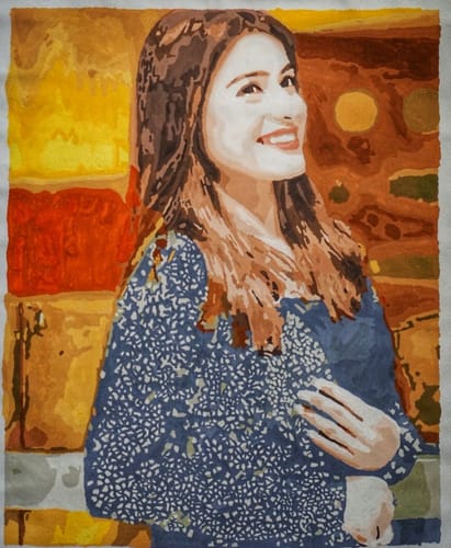 Customer photo review of Custom Portrait Paint By Numbers