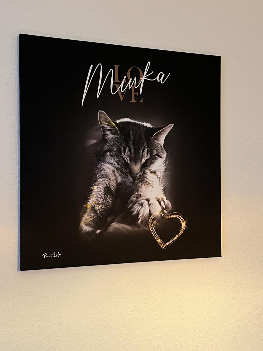 Customer photo review of Personalisiertes Portrait - Goldener Engel Stil