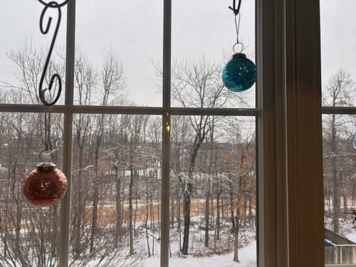 Customer photo review of Mercury Glass Embossed Ornament, Pink