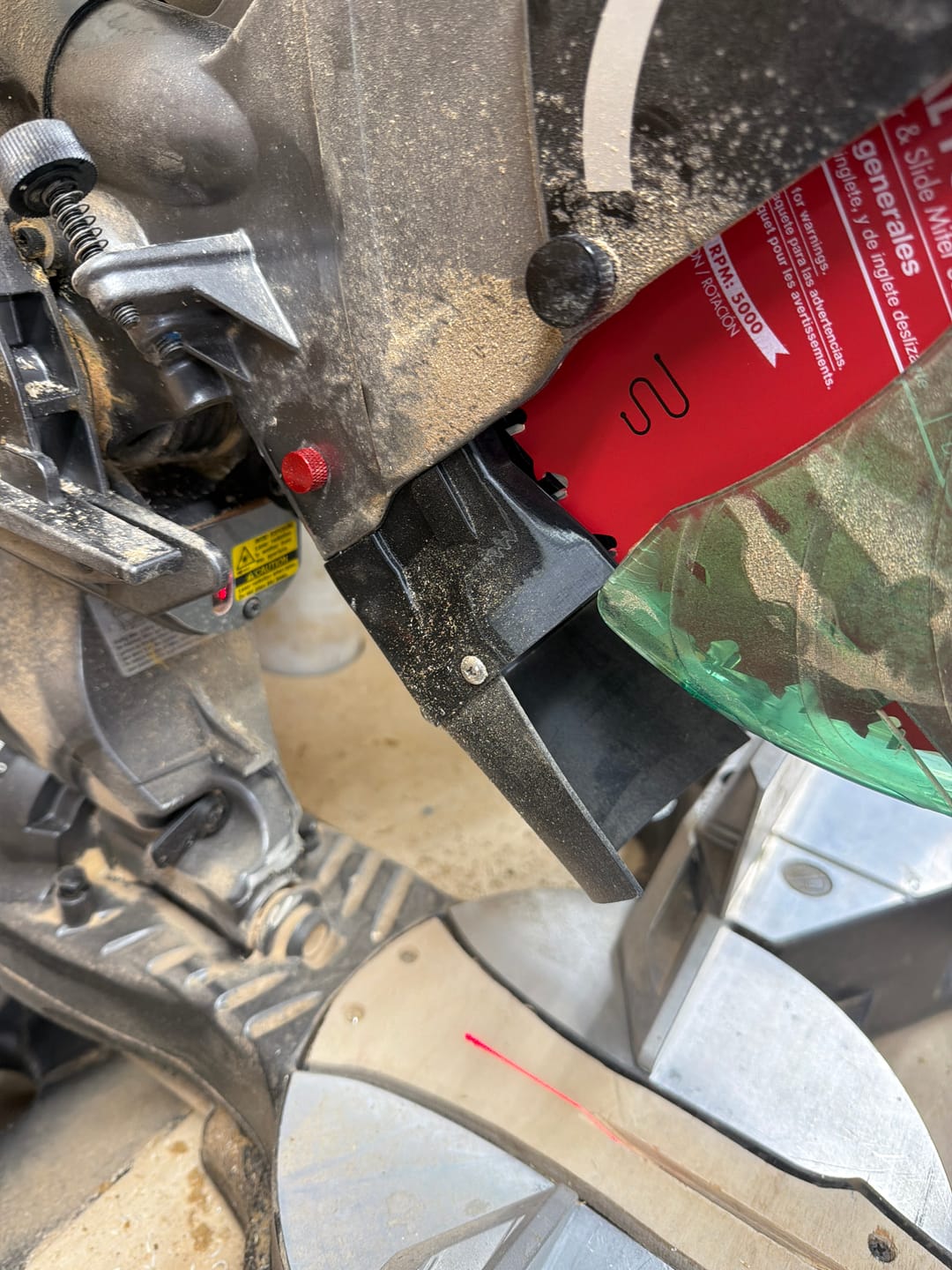 Customer photo review of Metabo/Hitachi 12" Miter Saw Dust Collection Chute