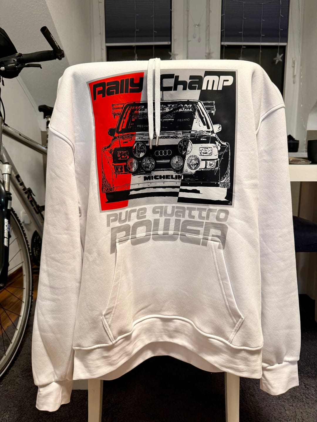 Customer photo review of Rally Champ Audi Sport Quattro Premium Hoodie Unisex
