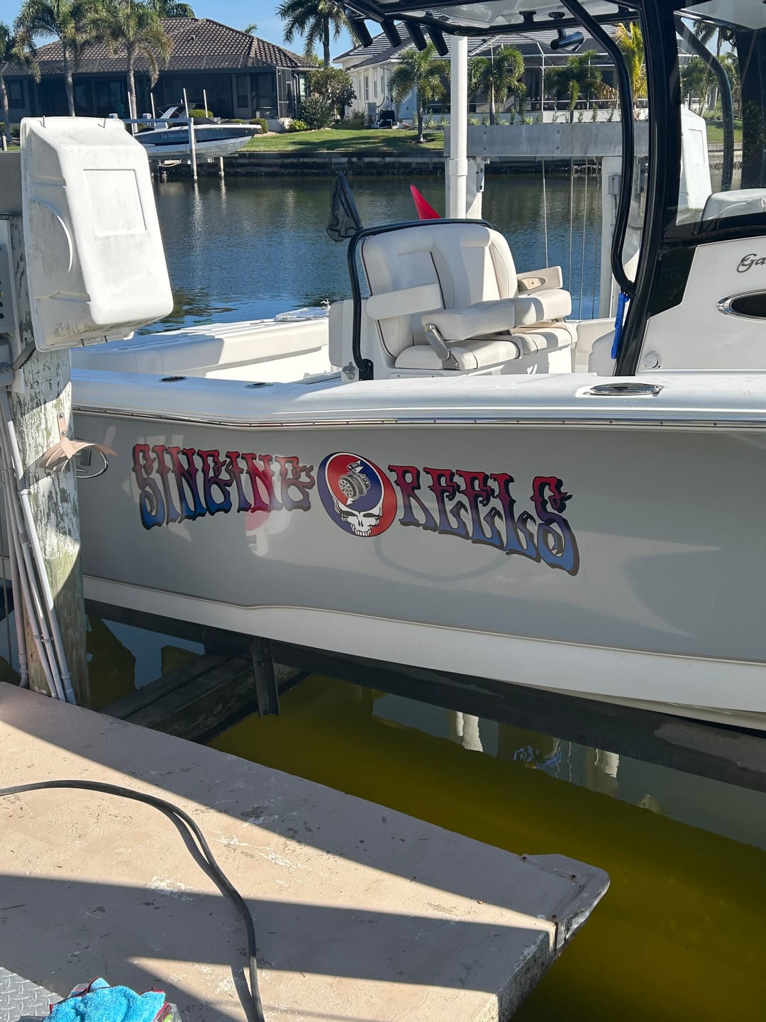 Customer photo review of Custom Digital Boat Name Logo Design