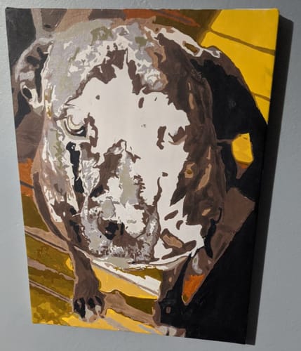 Customer photo review of Custom Pet Paint By Numbers