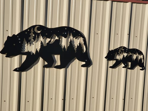 Customer photo review of Bear - Metal Wall Art