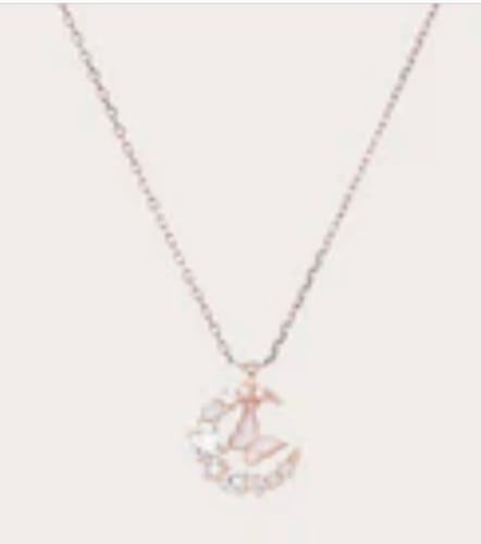 Customer photo review of Luna Crescent Necklace