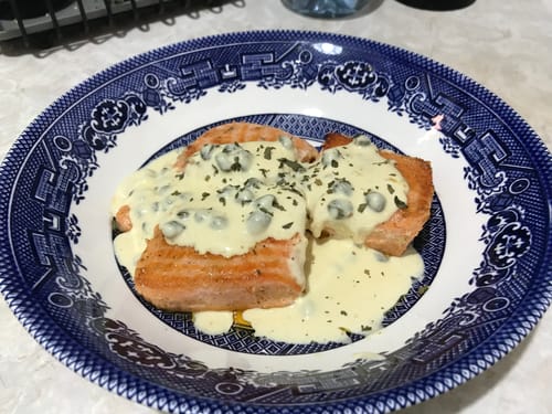Customer photo review of Fresh King Salmon Fillet (Boneless)