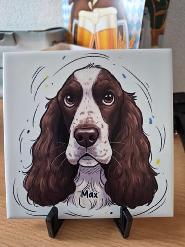 Customer photo review of Jouw Foto in Karikatuur Stijl - Gepersonaliseerde Tegel