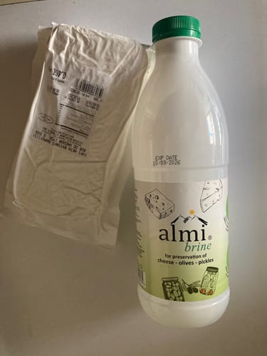 Customer photo review of Almi Brine for Preservation of Feta, Cheese, Olives, Pickles - 1L