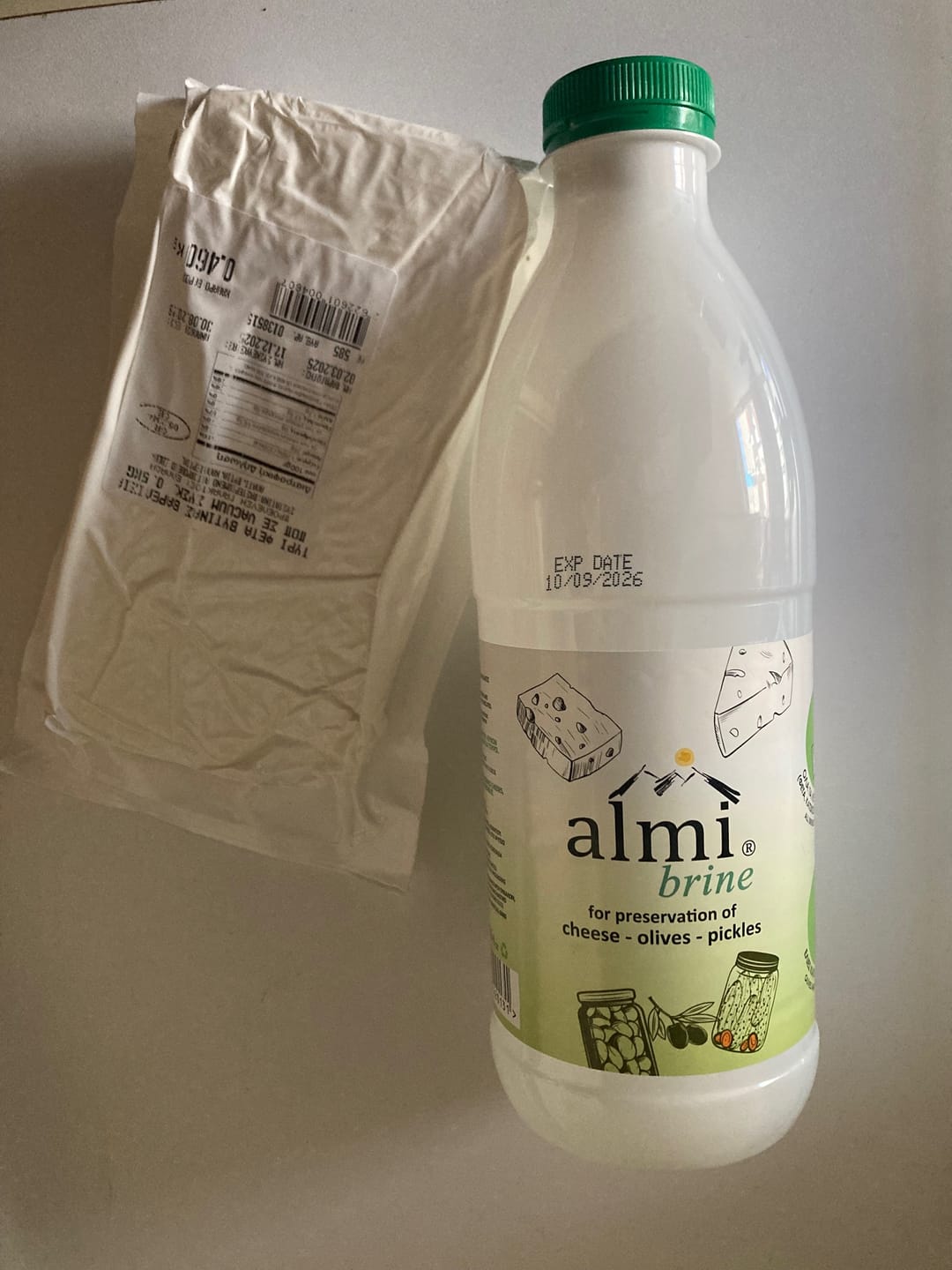 Customer photo review of Almi Brine for Preservation of Feta, Cheese, Olives, Pickles - 1L