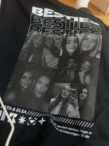 Customer photo review of Personalisiertes T-Shirt – Besties