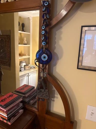 Customer photo review of Glass Evil Eye Wall Hanger/Suncatcher 10