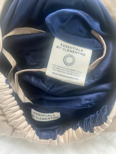 Customer photo review of Essentials Organic Hair Bonnet