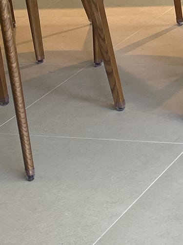 Customer photo review of Square Felt Silicone Chair Leg Protectors | Extra-Durable Chair Floor Protectors