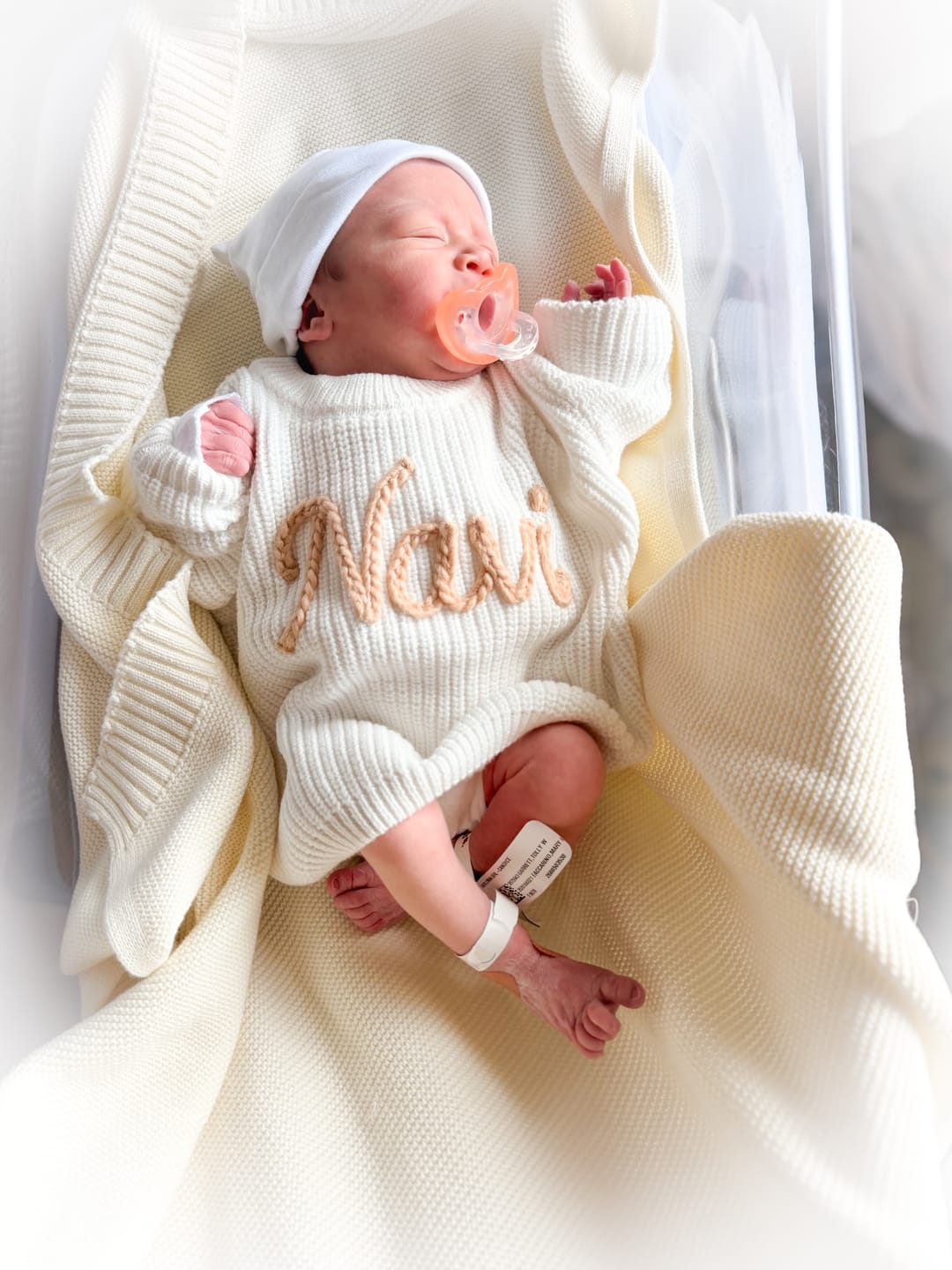 Customer photo review of Hand Knitted Personalized Sweater