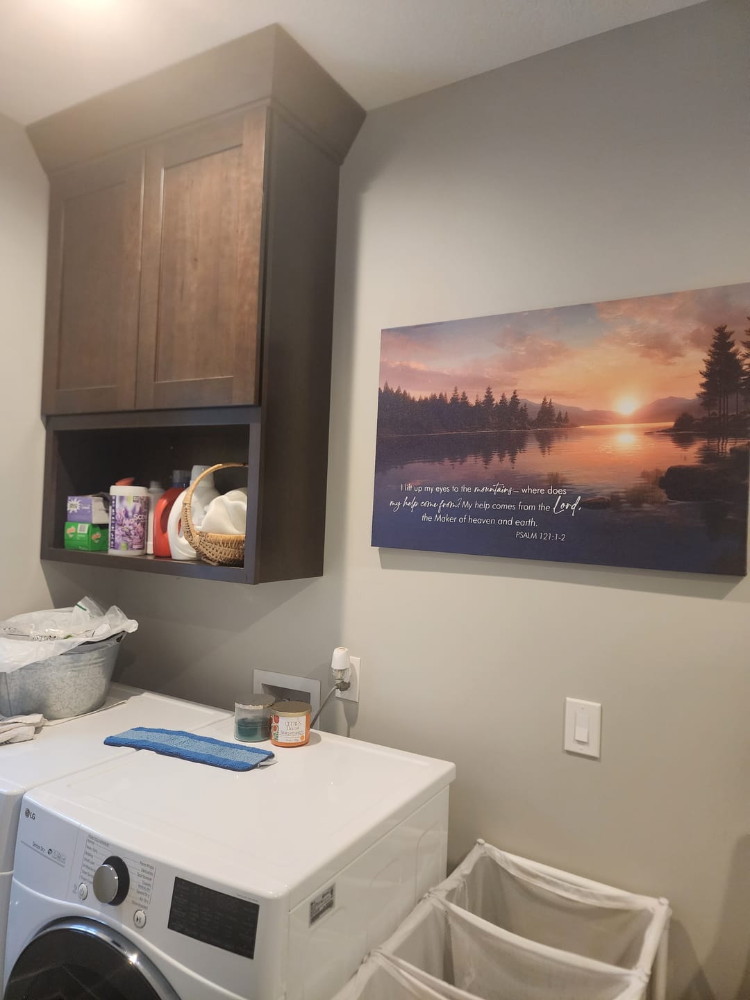 Customer photo review of Psalm 121:1-2 My Help Cometh From The Lord Wall Art Canvas