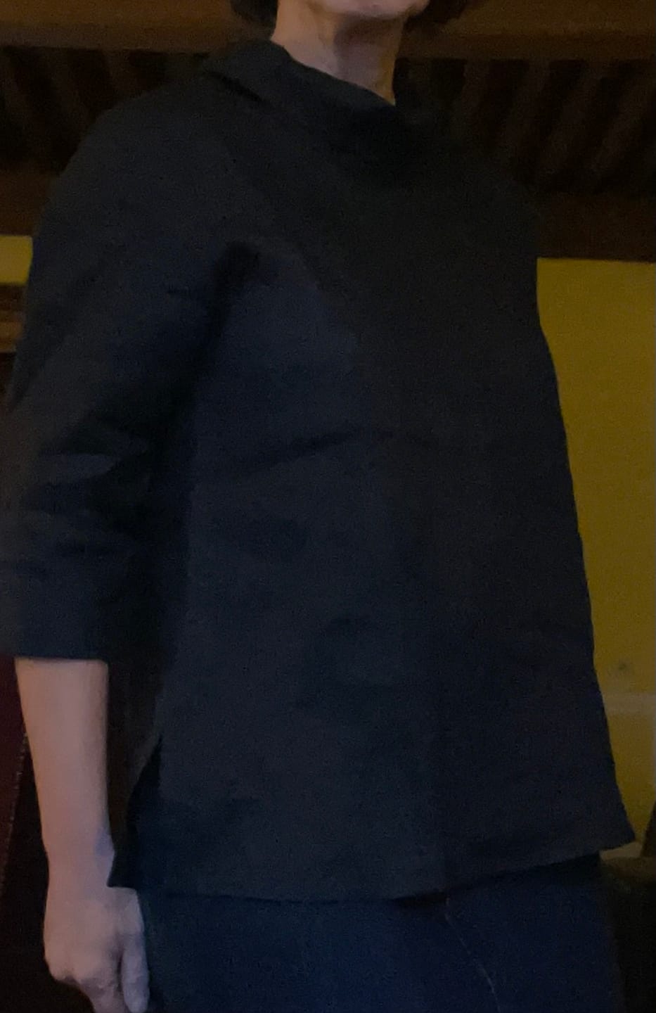 Customer photo review of Blouse Catherine en lin noir