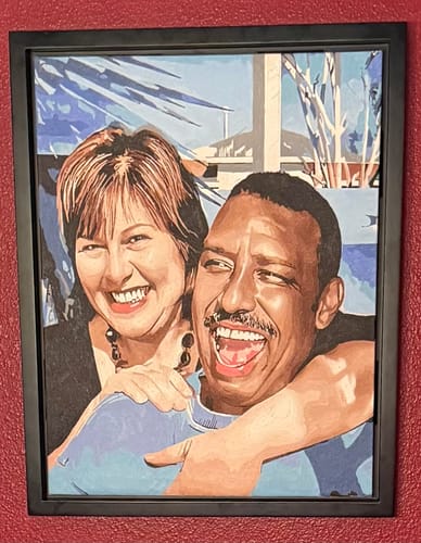 Customer photo review of Custom Paint By Numbers Kit