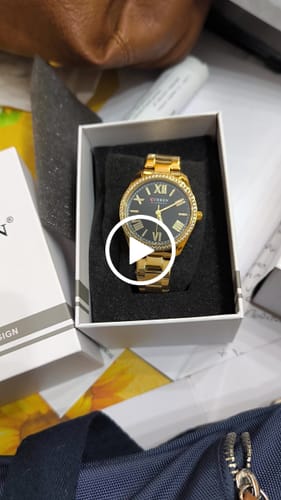 Customer video review of Curren Diamante® orologio donna acciaio