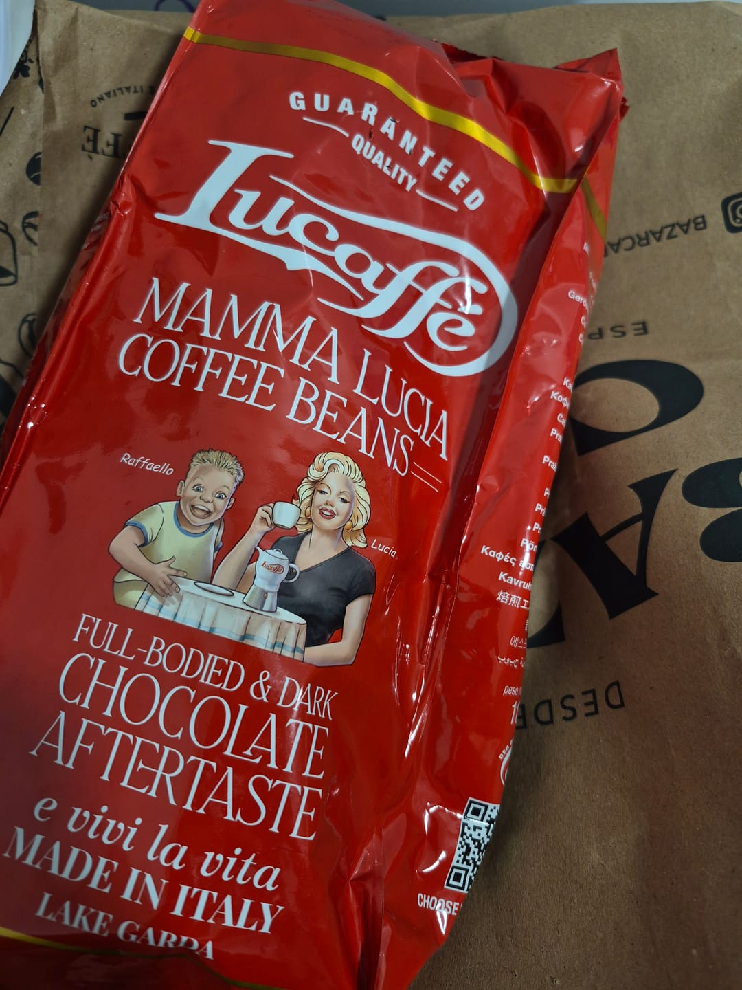 Customer photo review of Lucaffe Mamma Lucia 1 kg Grano Entero