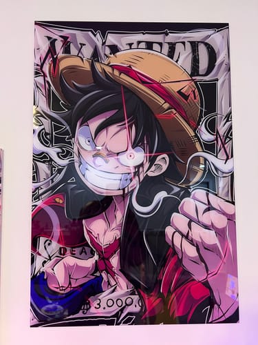 Customer photo review of Wanted Straw Hat Pirate Plexi Glass Wall Art