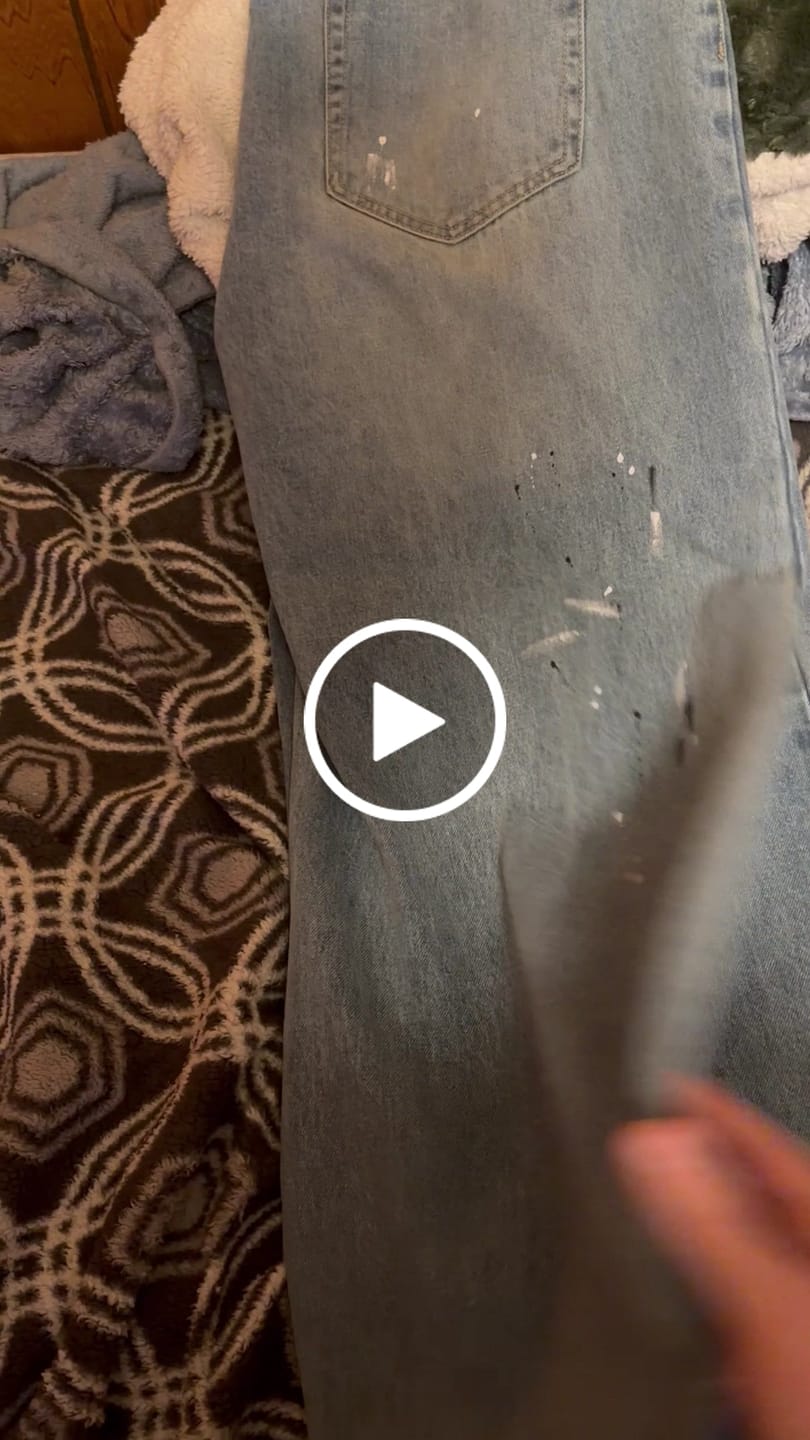 Customer video review of Paint Splatter Denim
