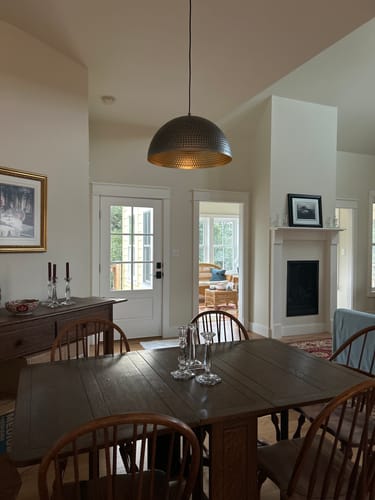 Customer photo review of Industrial 1-Light Hammered Oversized Metal Dome Pendant