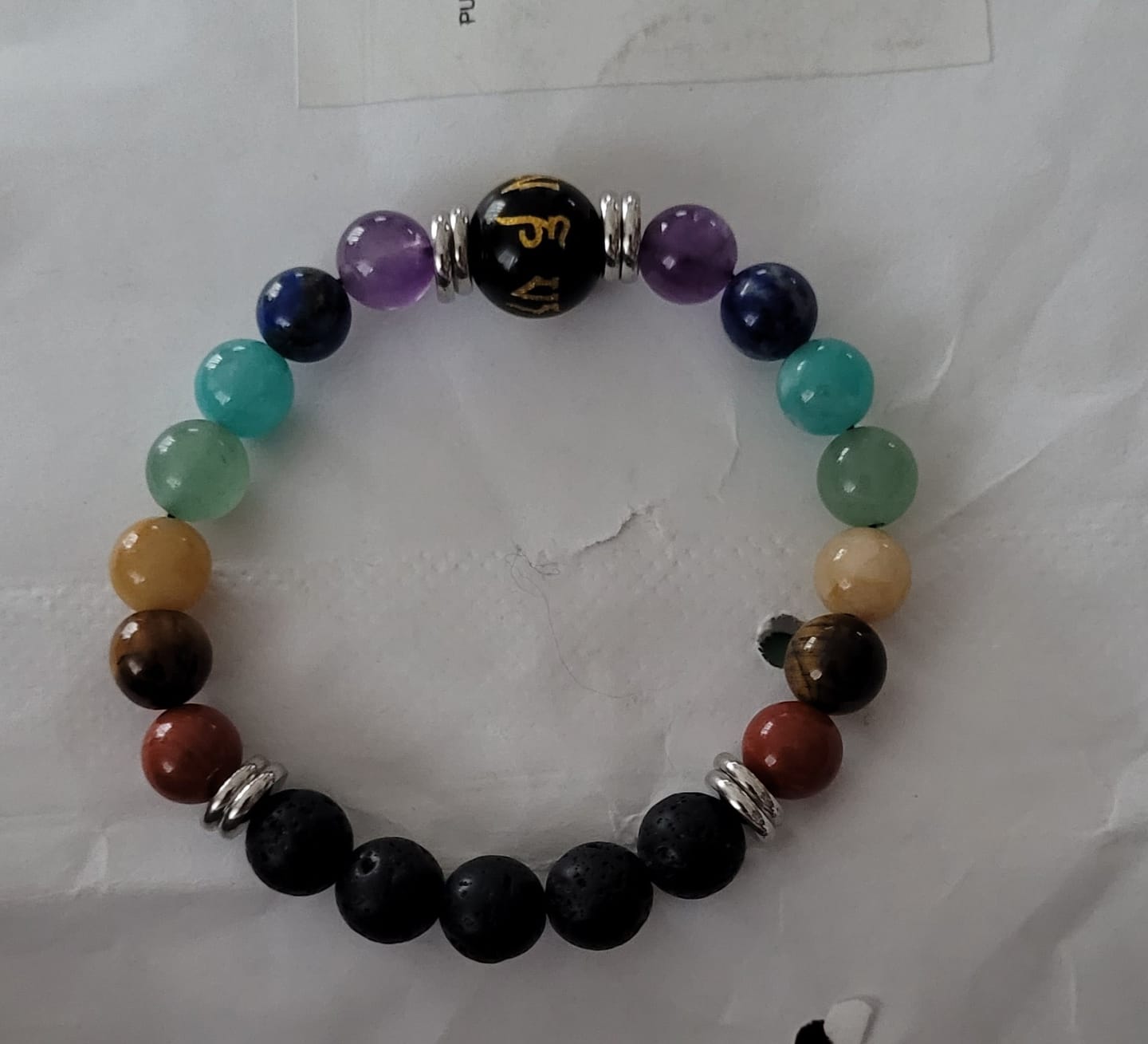 Customer photo review of 7 Chakra Edelstein Armband