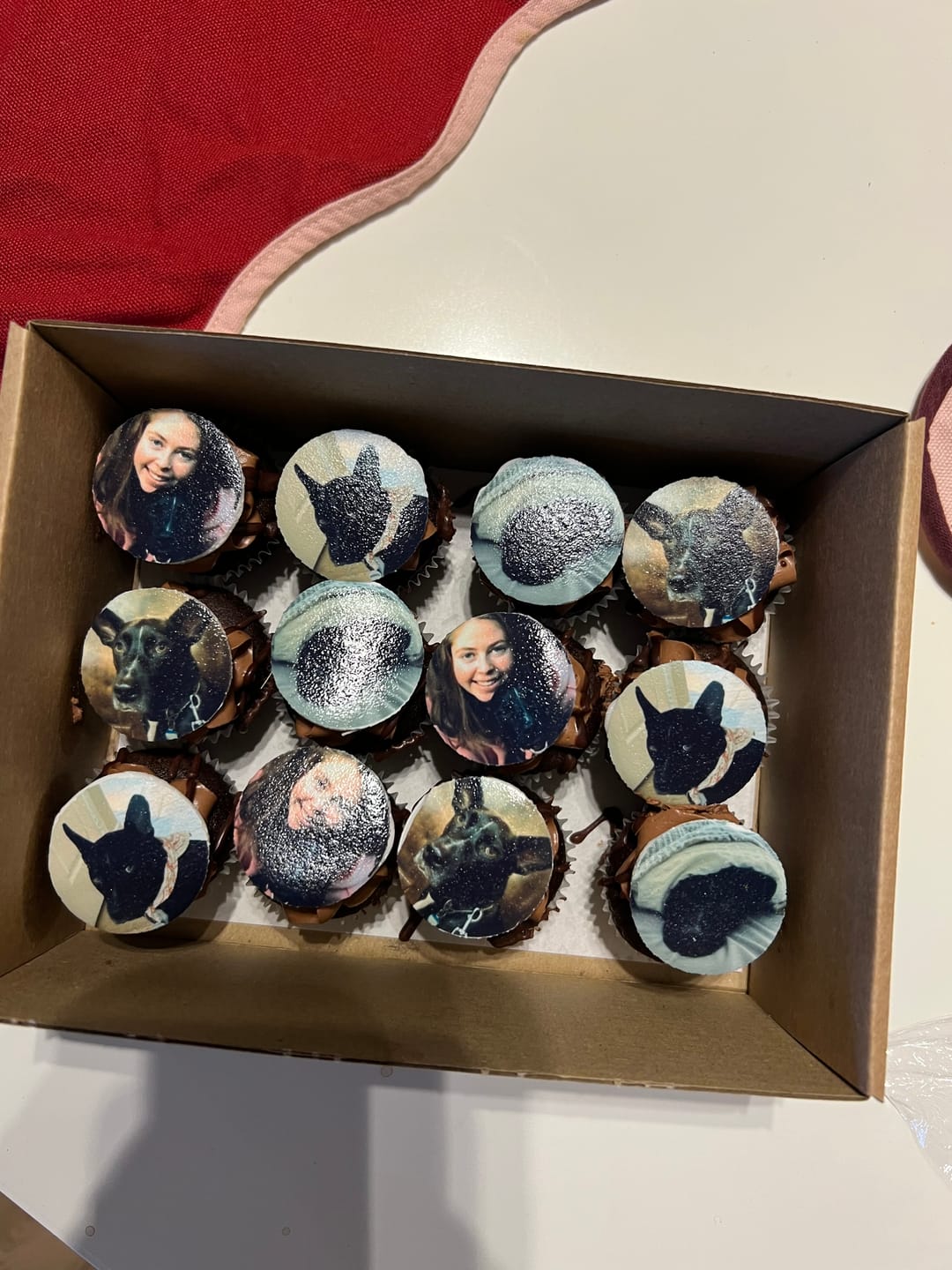 Customer photo review of Edible Photo Cupcakes