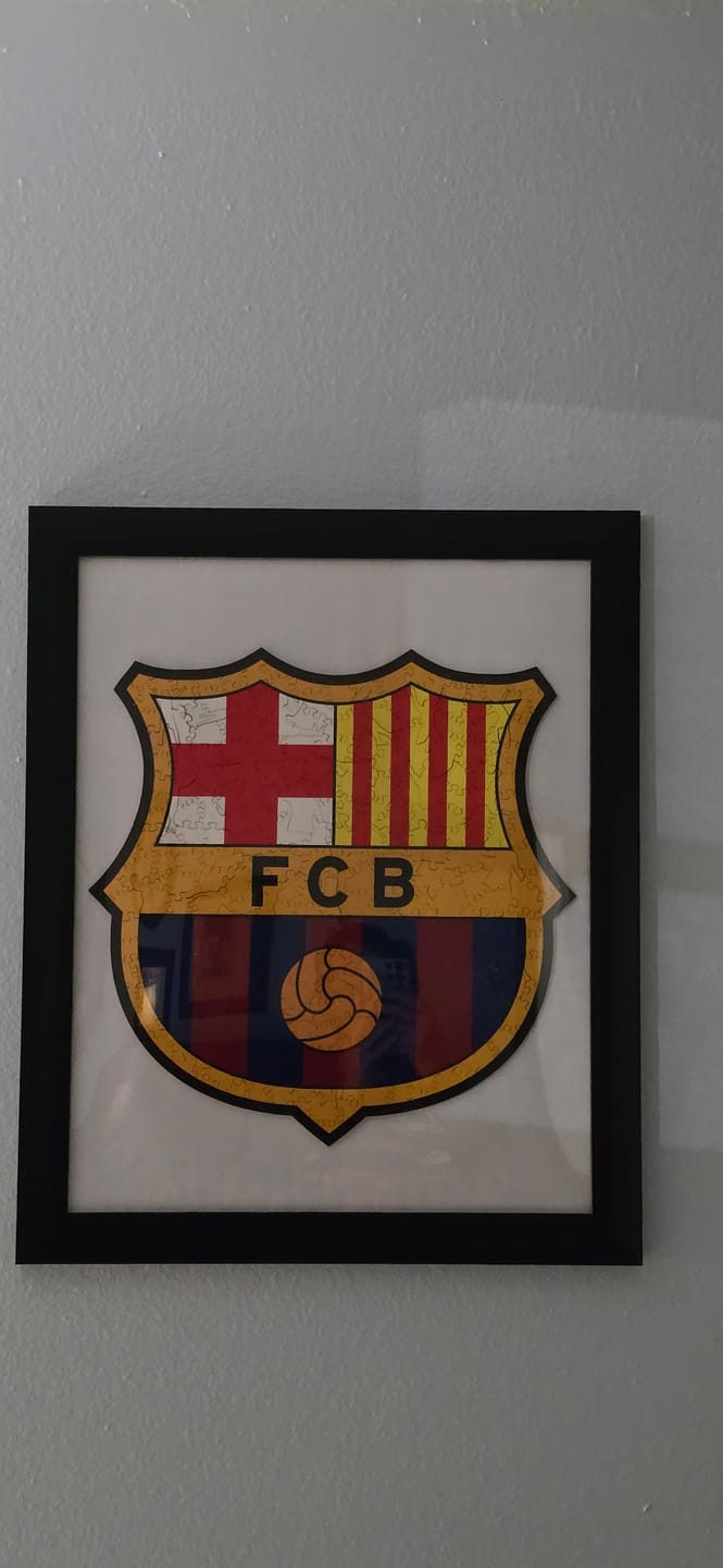 Customer photo review of FC Barcelona® Logo - Wooden Puzzle