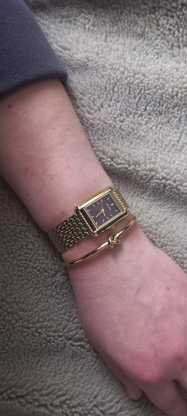 Customer photo review of Olivia Gold Burgundy