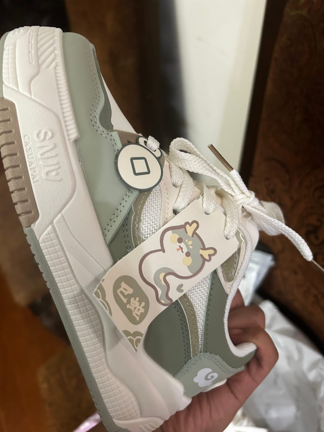 Customer photo review of Ultra Cute Sea Snake Chunky Green Shoes - Women's