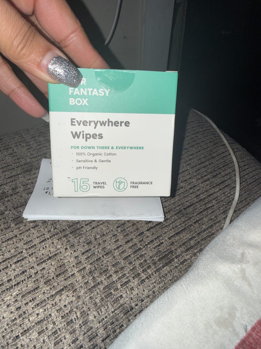 Customer photo review of Everywhere Wipes - Odor Removing Travel Wipes