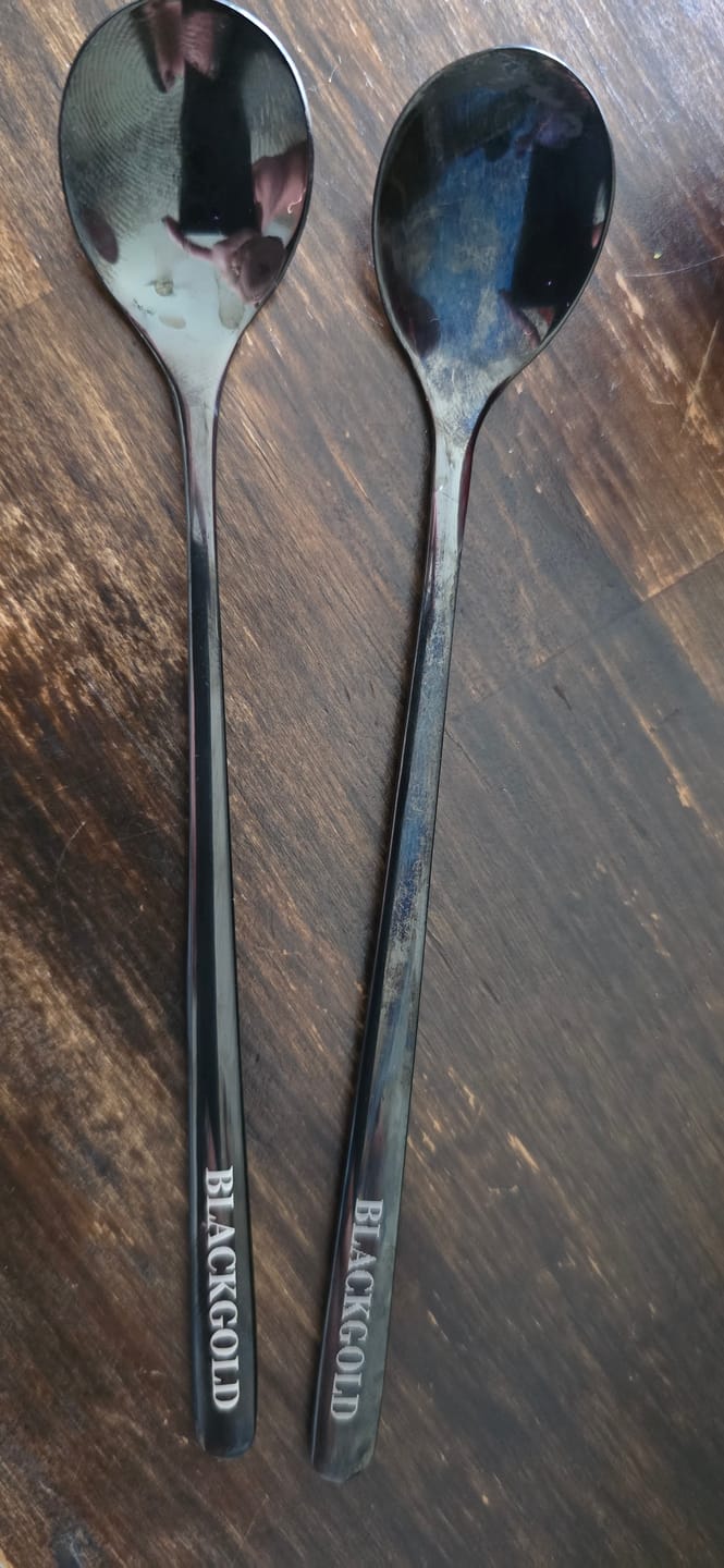 Customer photo review of 🎁 Blackgold Metallic-Black Spoon (100% off)