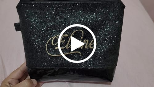 Customer video review of SHINE GLITTER 0,8MM COM FUNDO SPUN COR PRETO