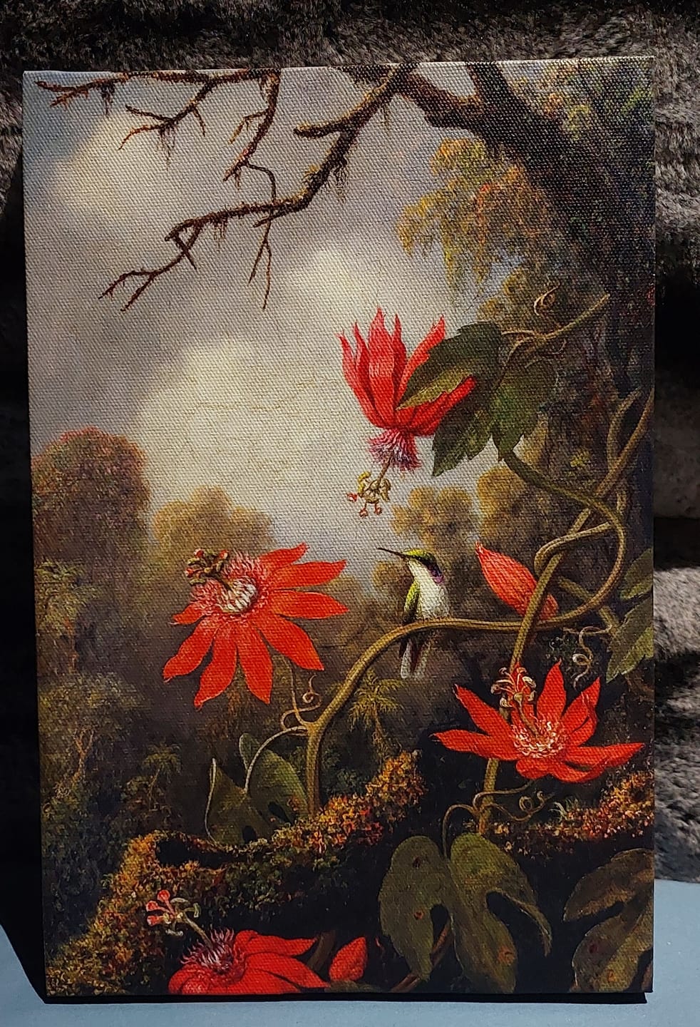 Customer photo review of Hummingbird and Passionflowers (ca. 1875–1885) // Wall Art Print