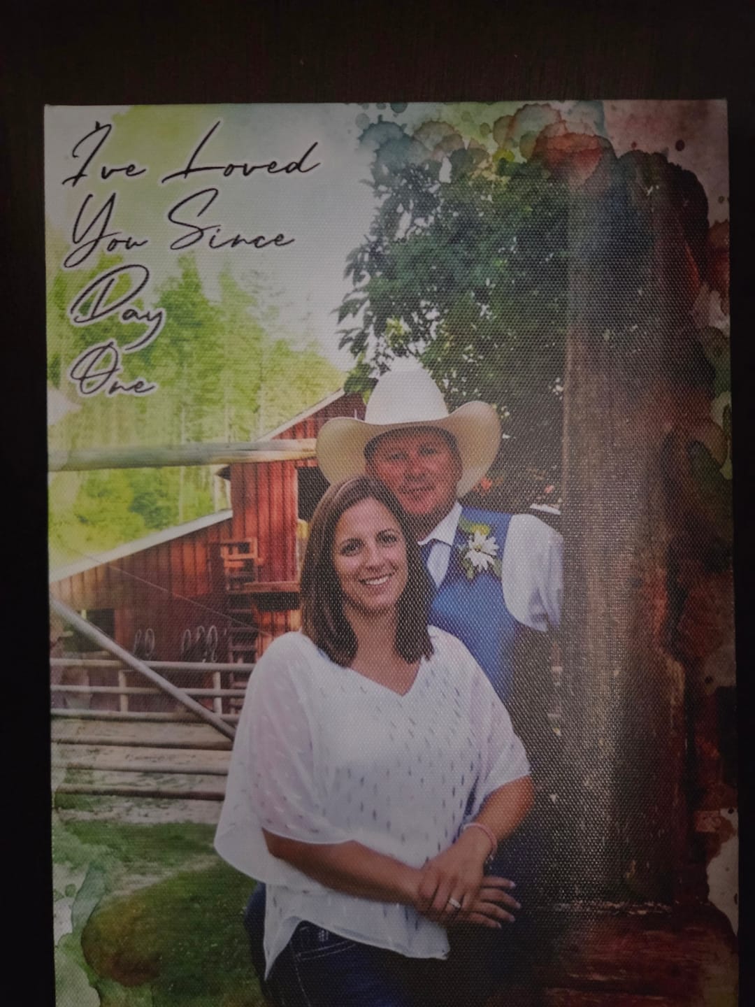 Customer photo review of Personalized Couple Illustration – Unique Gift for Your Partner