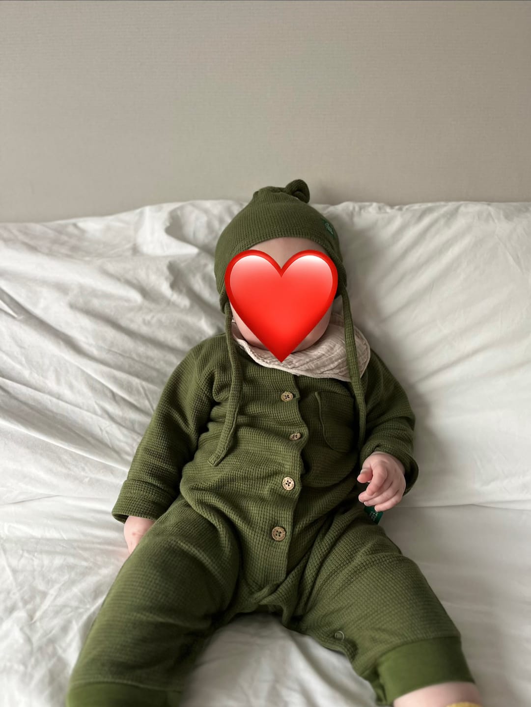 Customer photo review of Chive Organic Waffle Playsuit