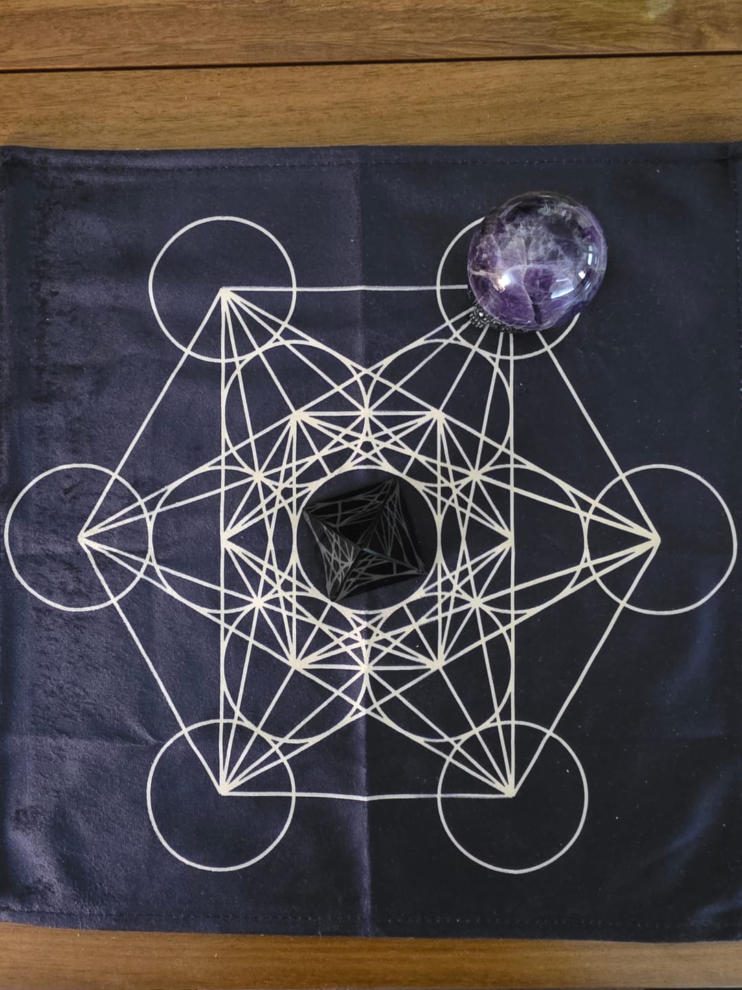 Customer photo review of Black Obsidian Crystal Protection Pyramid