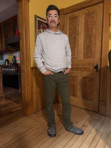 Customer photo review of FX-1 Slim All Day Pants O.D. Green