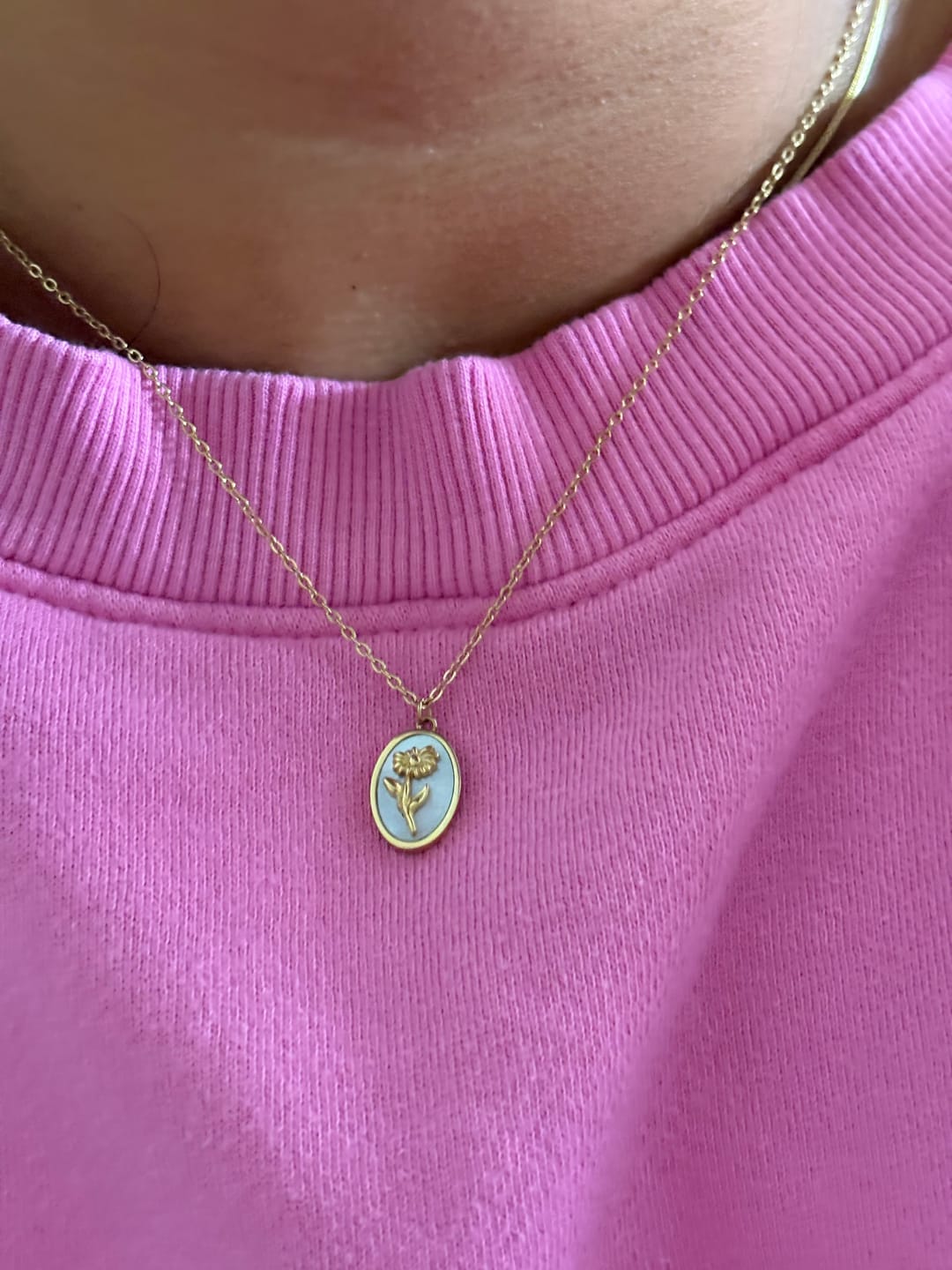 Customer photo review of The Little Way Necklace