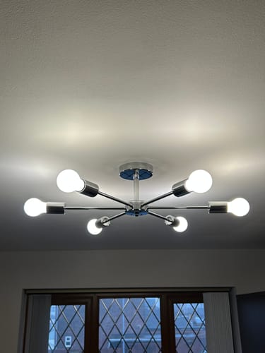 Customer photo review of 6-Light Sputnik Semi Flush Ceiling Light