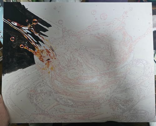 Customer photo review of Coffee Splash Abstract